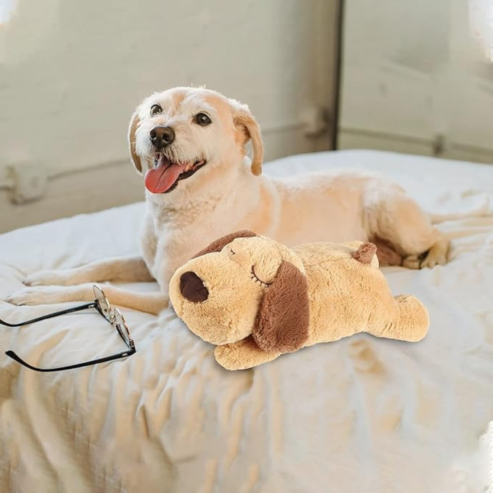 SnuggleBeat │ Calming Heartbeat Plush Puppy Dog Toy