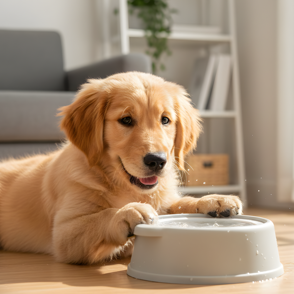 AquaGlide │ Anti Spill Floating Pet Water Bowl