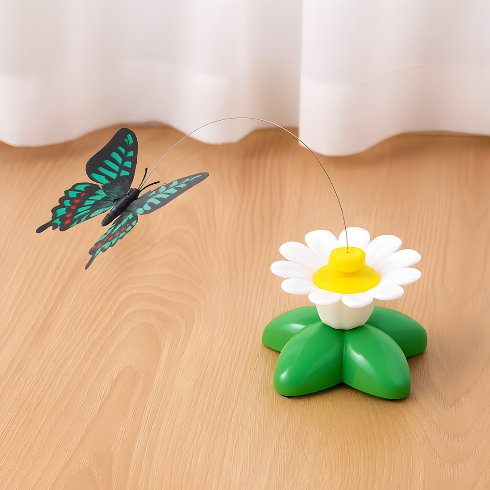 FlutterBloom │ Interactive Spinning Butterfly Cat Toy