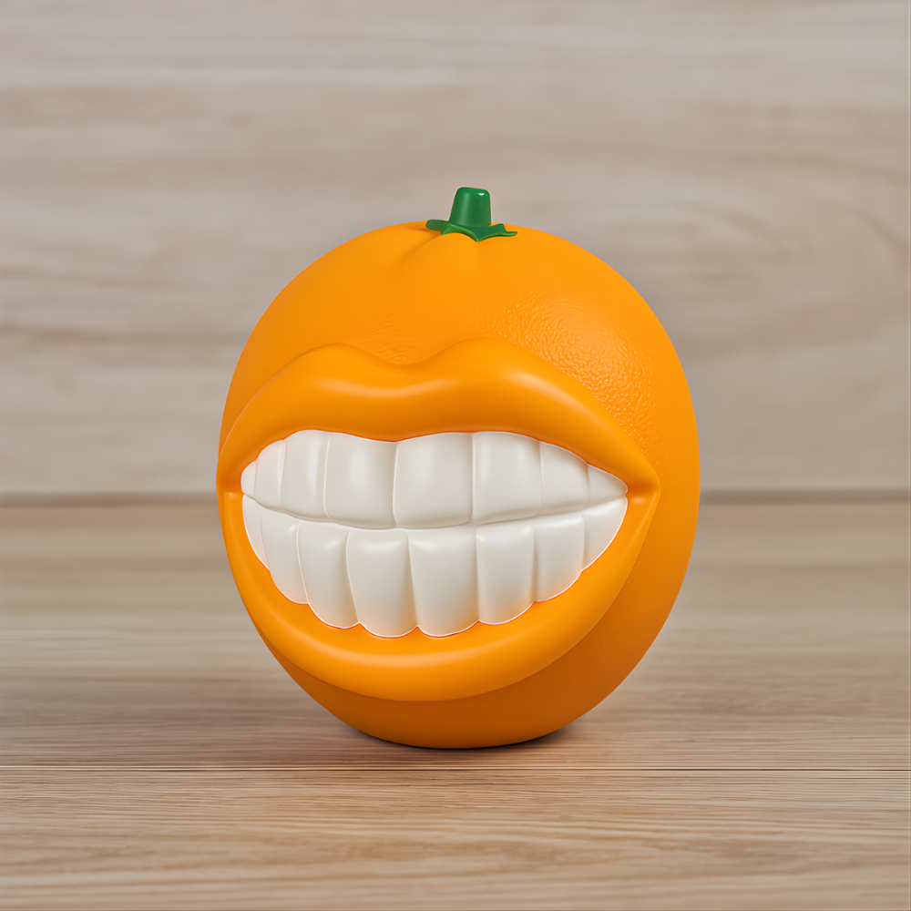 GiggleChomp │ Funny Smiling Chew Ball Toy for Active Dogs