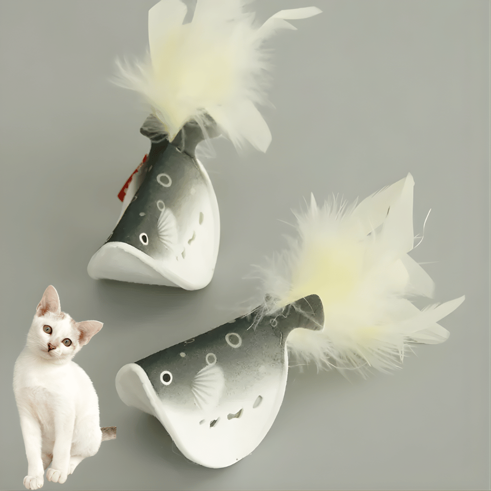 PurrFluff │ Feather Bell Catnip Teaser Toy for Kittens