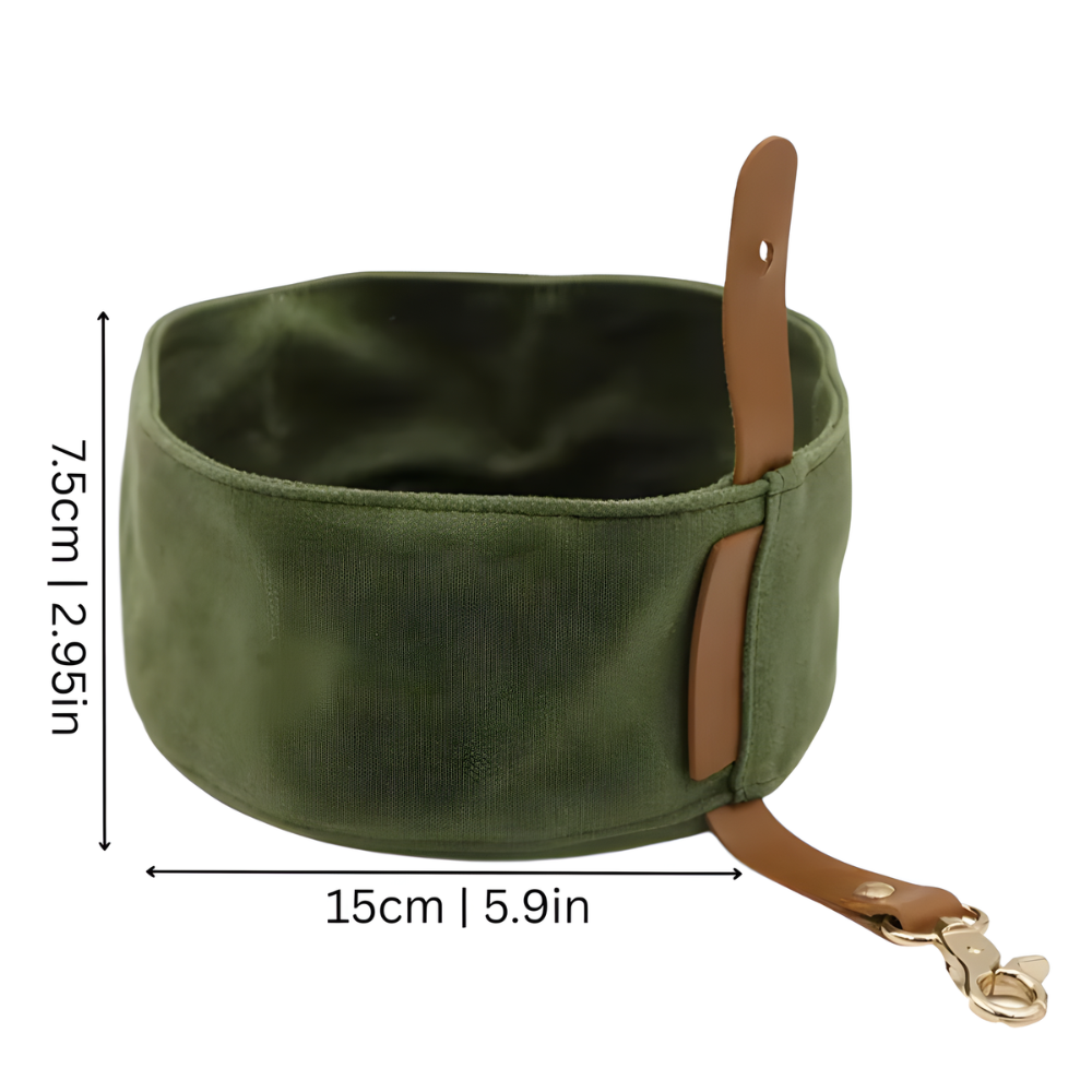 TrailSip │ Foldable Travel Dog Bowl