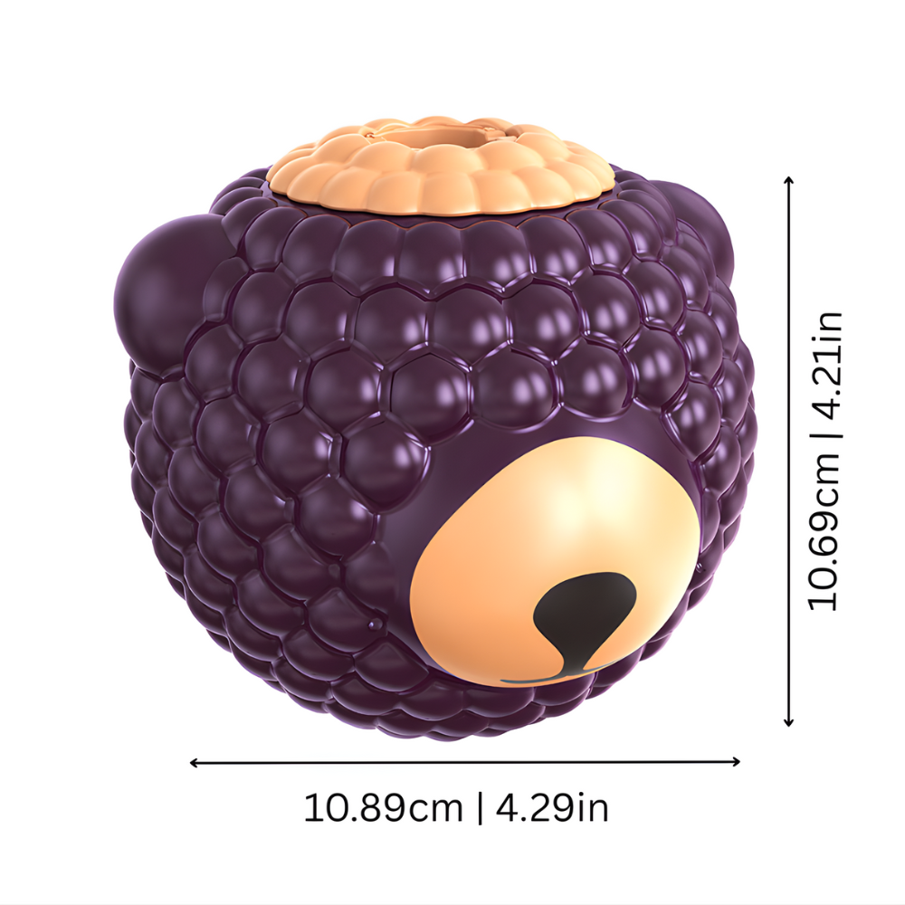 TreatBear │ Textured Dog Treat Dispensing Chew Toy