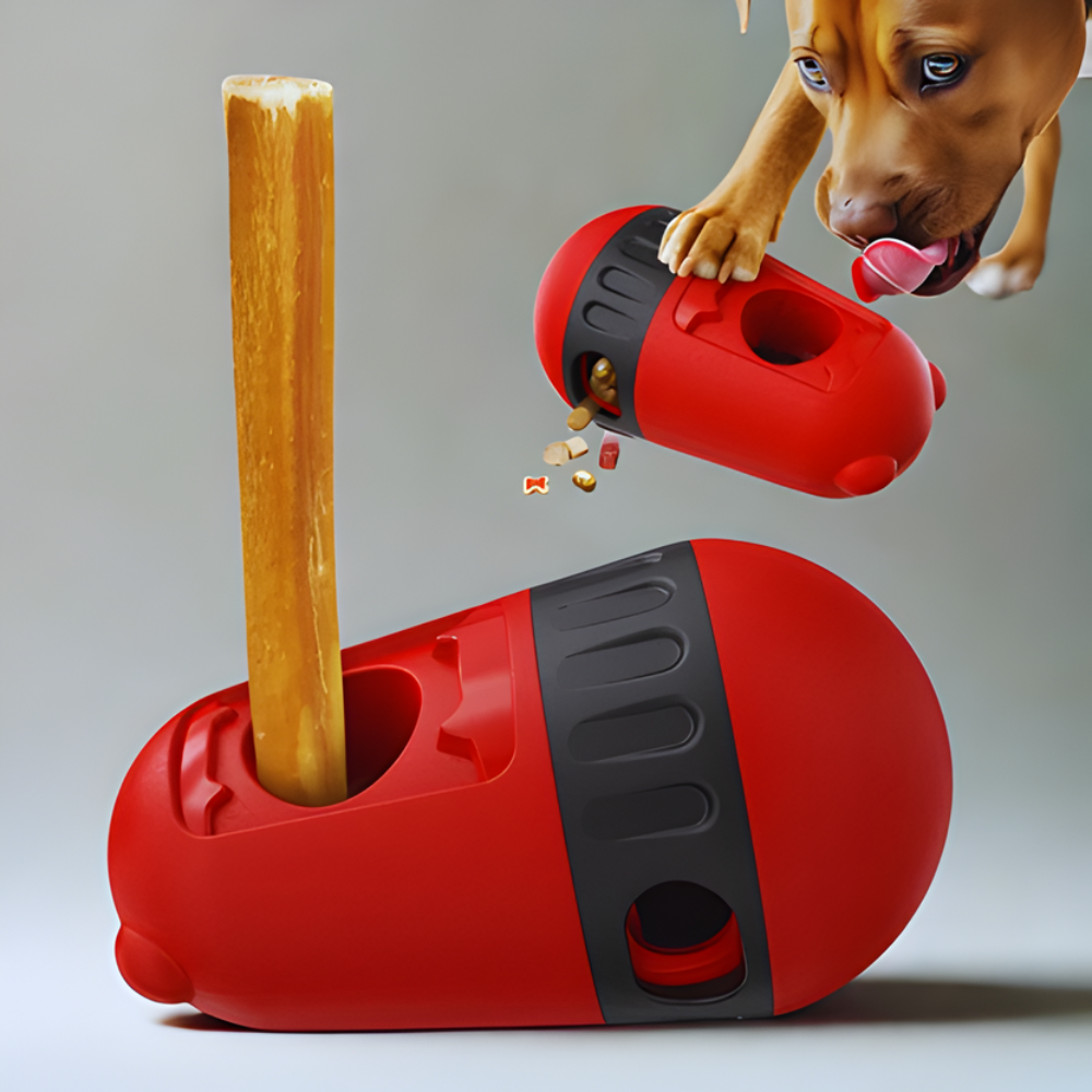 TreatTumbler │ Rolling Puzzle Snack Dispenser Dog Toy