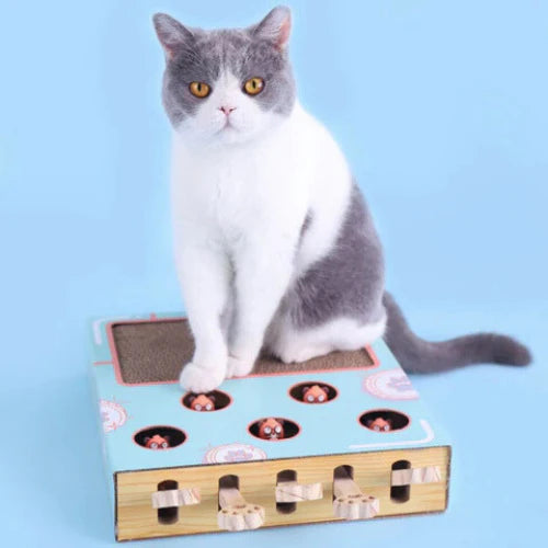 WhackNest | interactive cardboard scratcher cat toy