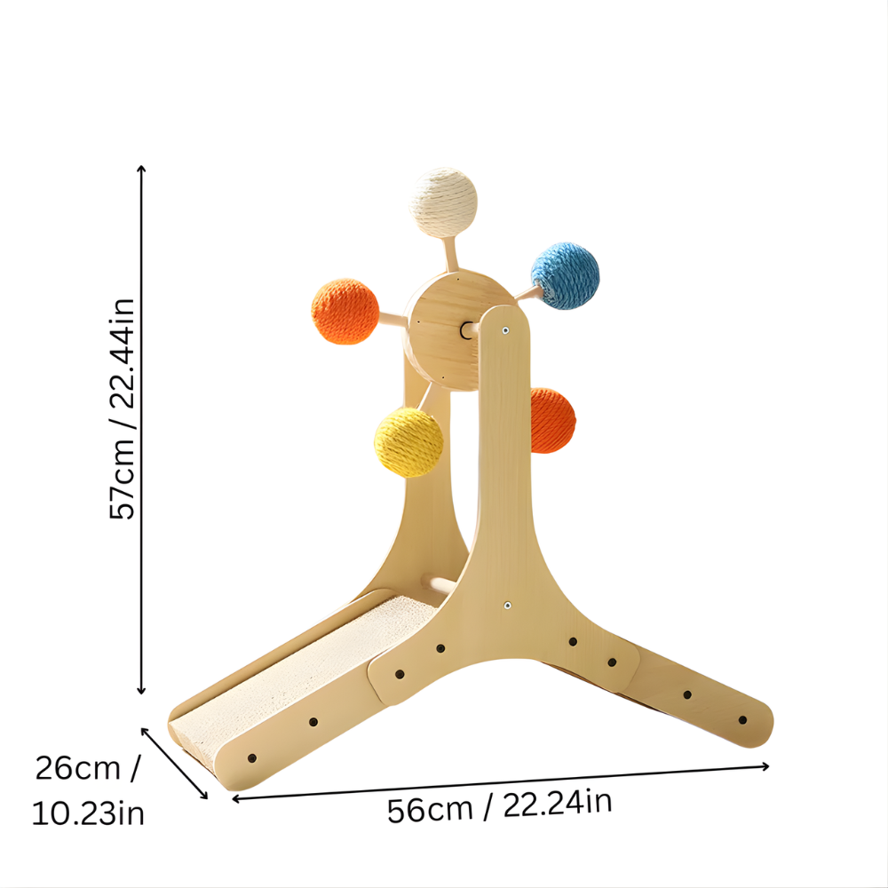 WhiskerWheel │ Cat Rotating Scratch Toy