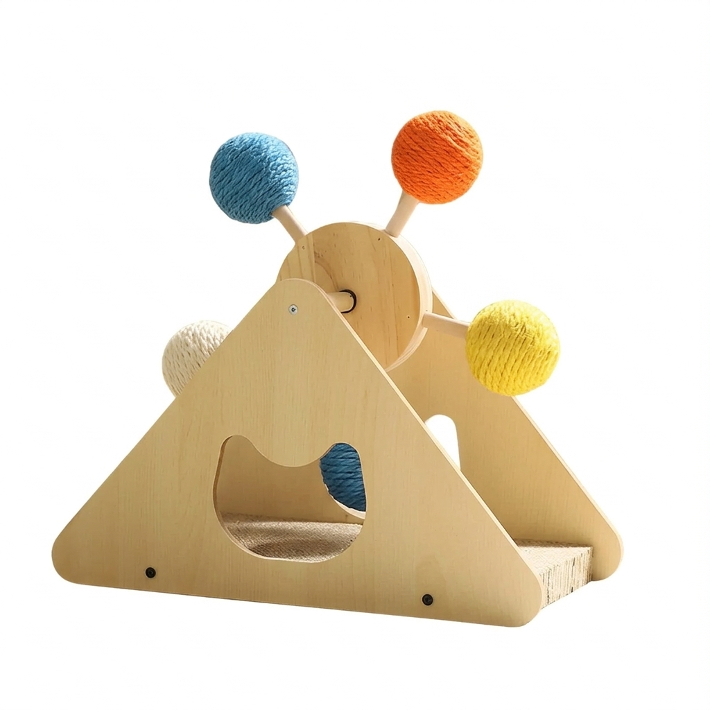 WhiskerWheel │ Cat Rotating Scratch Toy