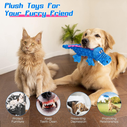 SqueakyPlush | Crocodile Dog Toy
