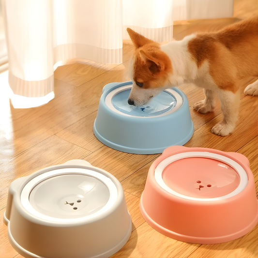 AquaGlide │ Anti Spill Floating Pet Water Bowl