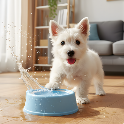 AquaGlide │ Anti Spill Floating Pet Water Bowl