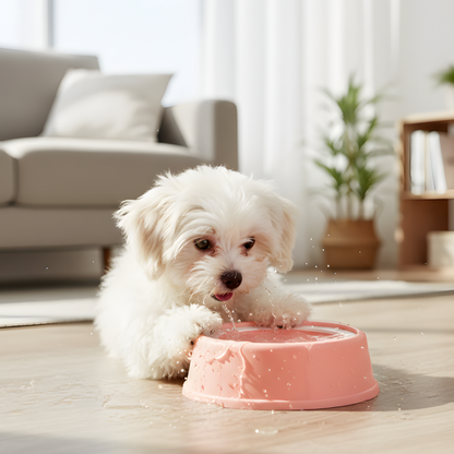 AquaGlide │ Anti Spill Floating Pet Water Bowl