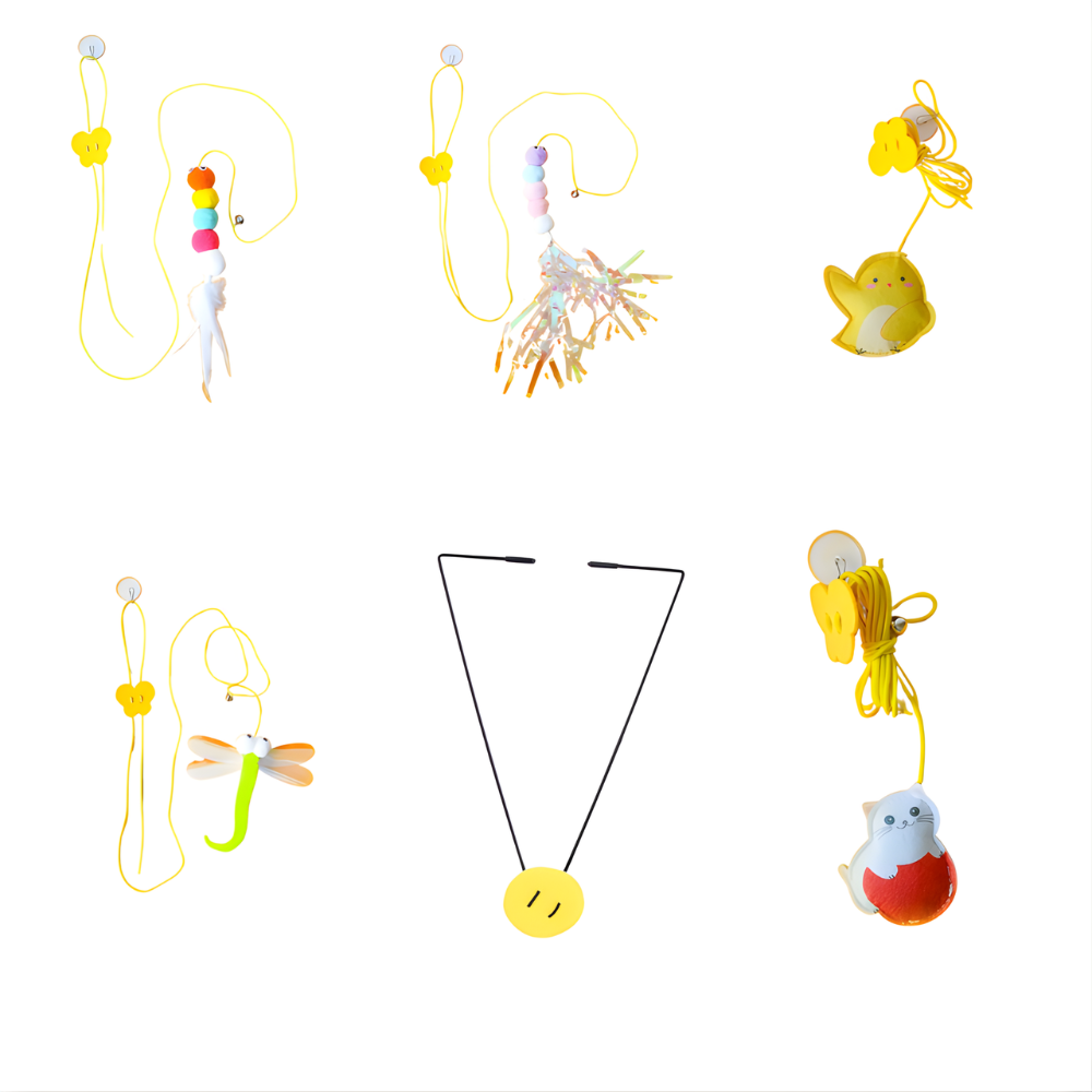 BounceCharm │ Hanging Cat Bungee Toy Set