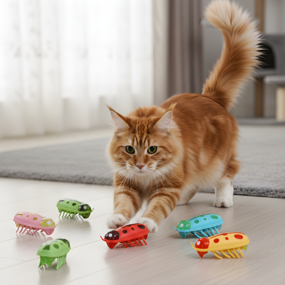 BugDrift │ Interactive Vibrating Cat Insect Toy