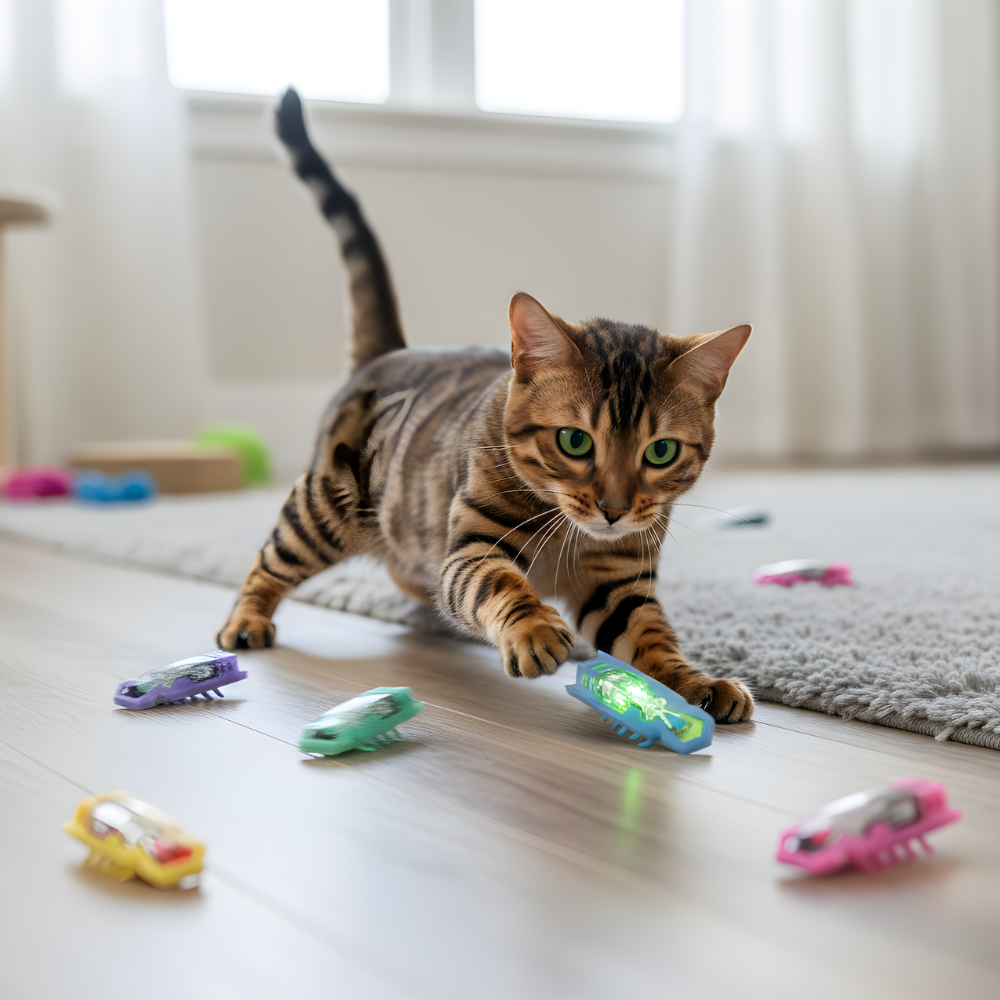 BugDrift │ Interactive Vibrating Cat Insect Toy