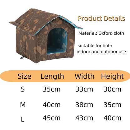 ThermaPaw │ Cat House with Self Warming Pad
