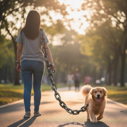ChainLux │ Oversized Dog Chain Leash with Lightweight ABS Design