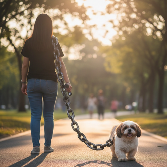 ChainLux │ Oversized Dog Chain Leash with Lightweight ABS Design