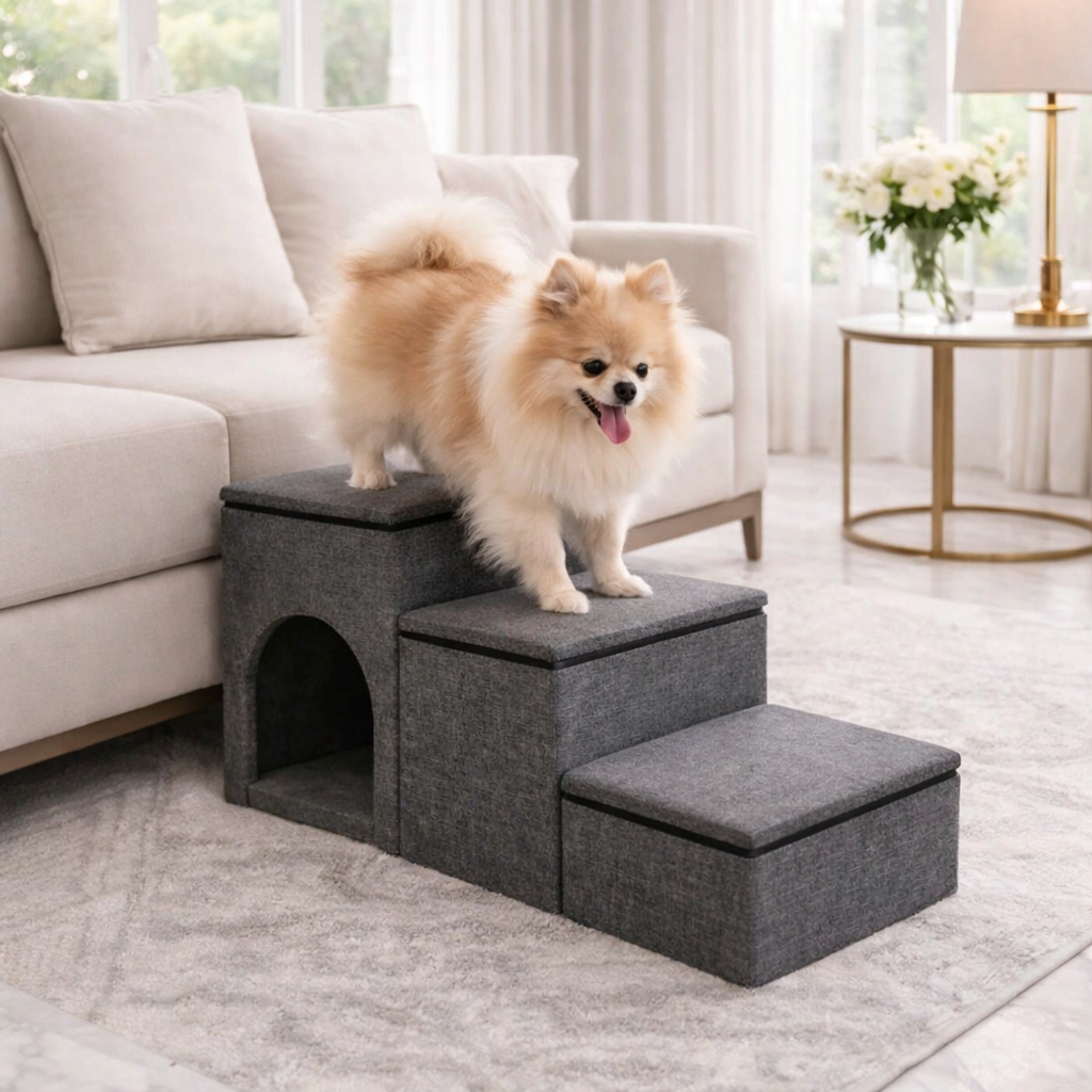 Dog Ramp Stairs with Storage for Bed & Couch