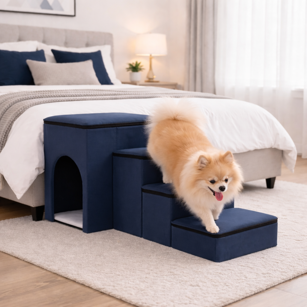 Dog Ramp Stairs with Storage for Bed & Couch