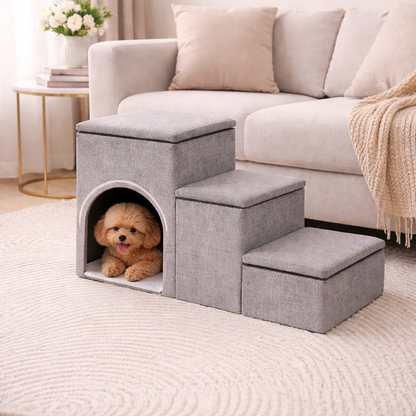 Dog Ramp Stairs with Storage for Bed & Couch