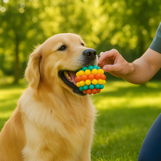 ChewBloom │ Textured Rubber Dog Chew Ball