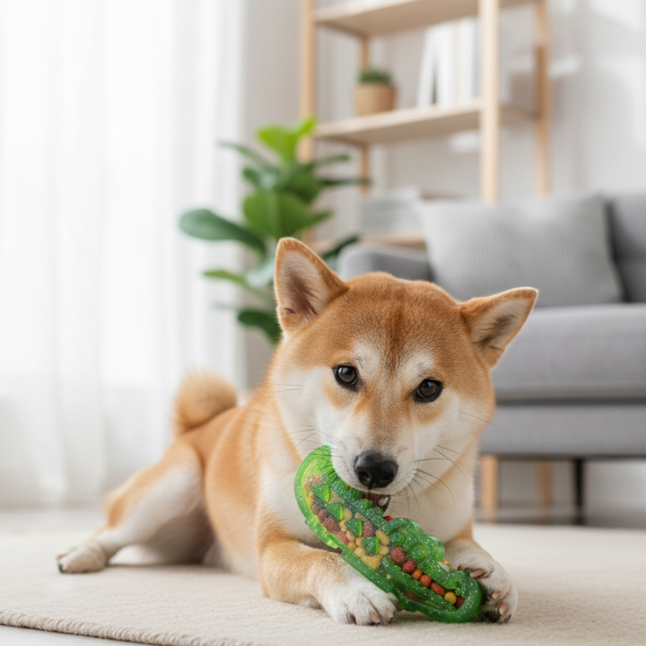 CrocGnaw │ Slow Feed Crocodile Dog Chew Toy