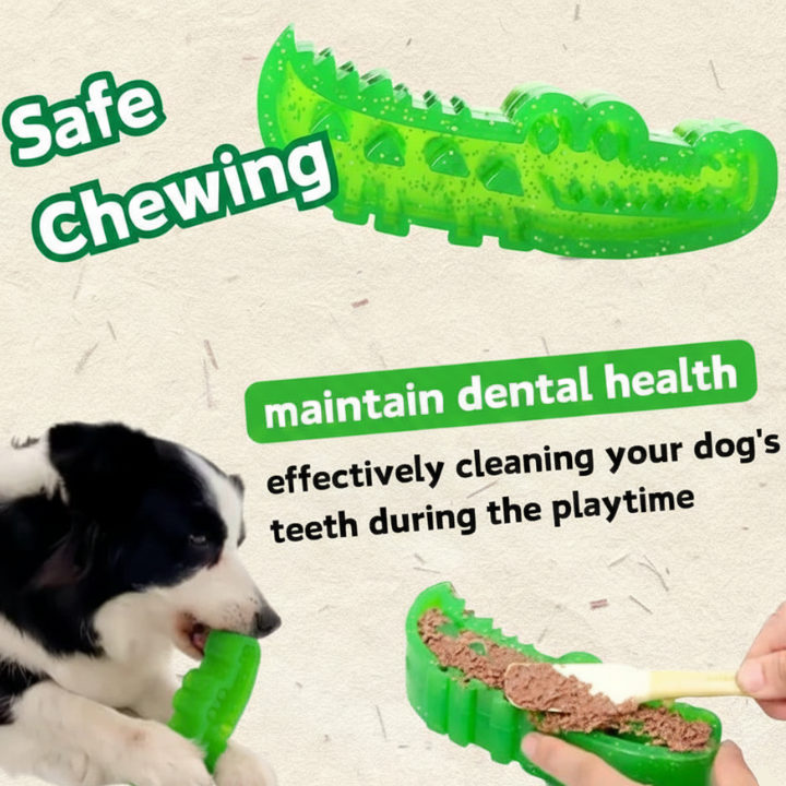 CrocGnaw │ Slow Feed Crocodile Dog Chew Toy