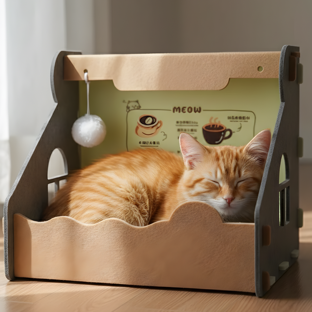 FeltNook │ Semi Enclosed Cat House Shelter