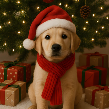 FestivePaws │ Classic Pet Santa Hat