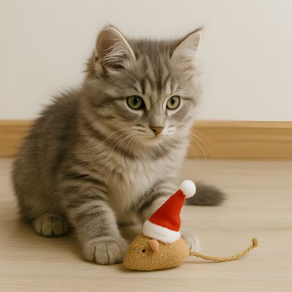 FestivePounce │ Holiday Catnip Mouse Toy Set