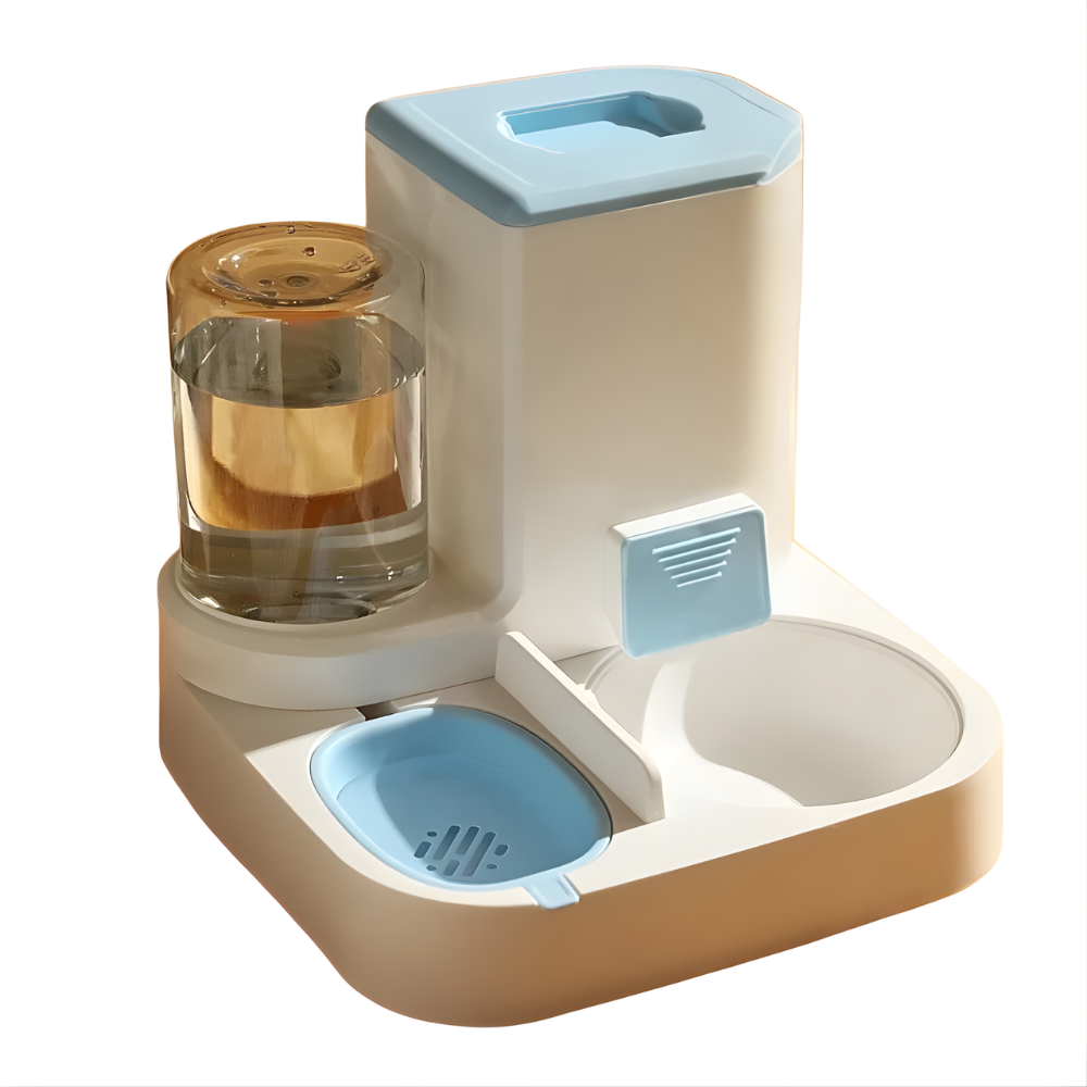 FlowNest │ Gravity Cat Feeder with Water Dispenser