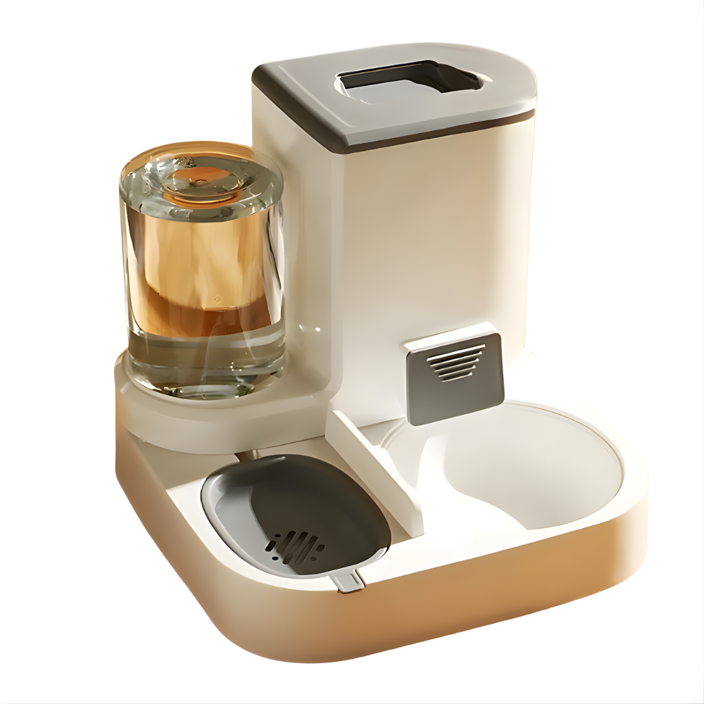 FlowNest │ Gravity Cat Feeder with Water Dispenser