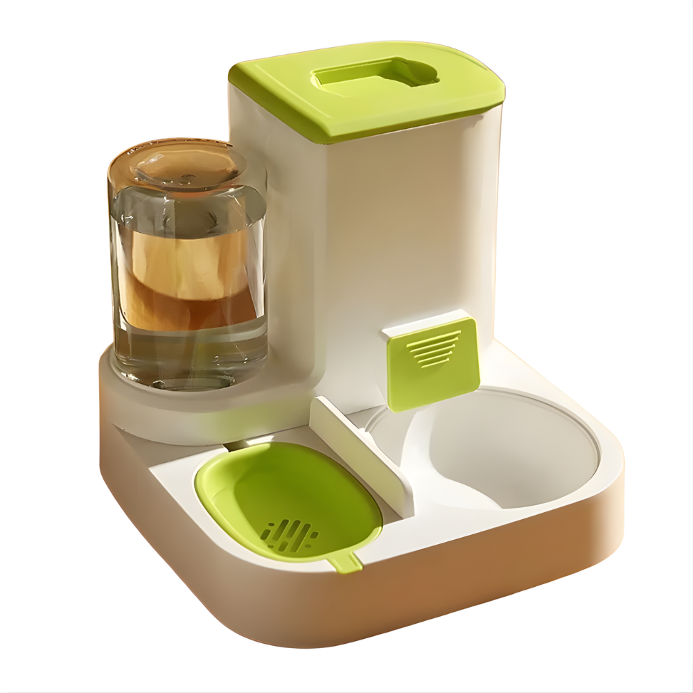 FlowNest │ Gravity Cat Feeder with Water Dispenser