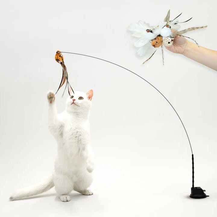 FlutterPounce │ Interactive Bird Simulation Cat Toy