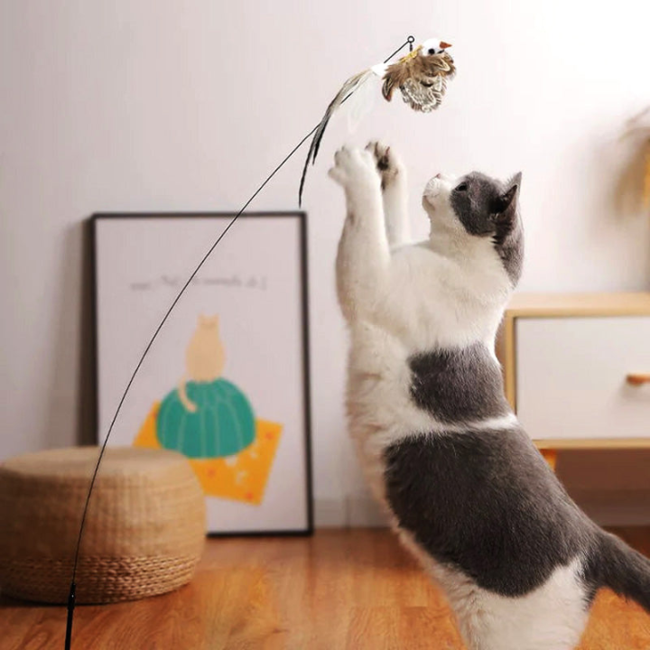 FlutterPounce │ Interactive Bird Simulation Cat Toy