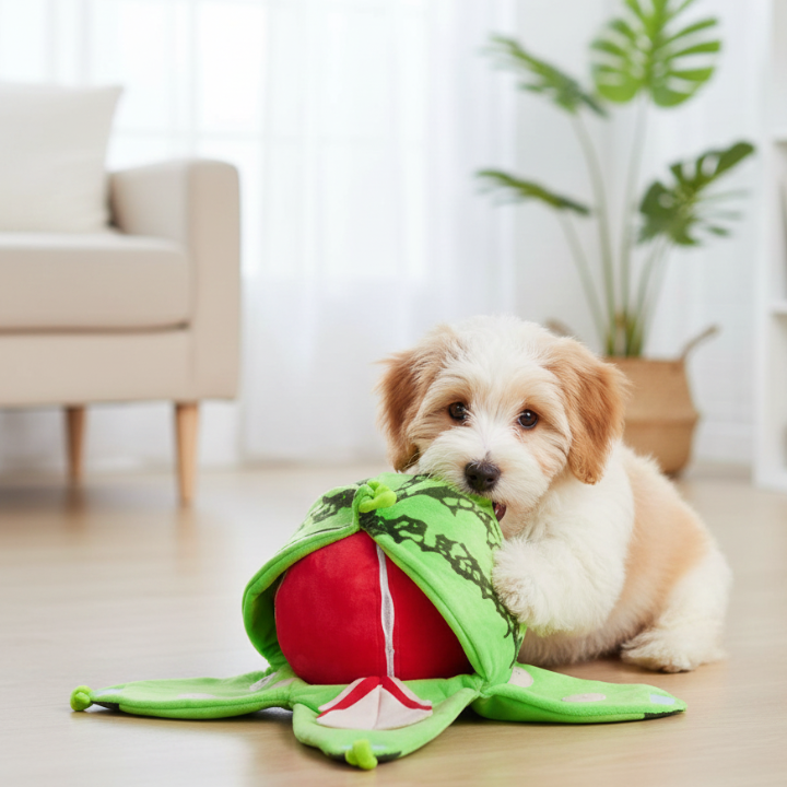 FruitSniff │Fruit Hide and Seek Plush Dog Toy