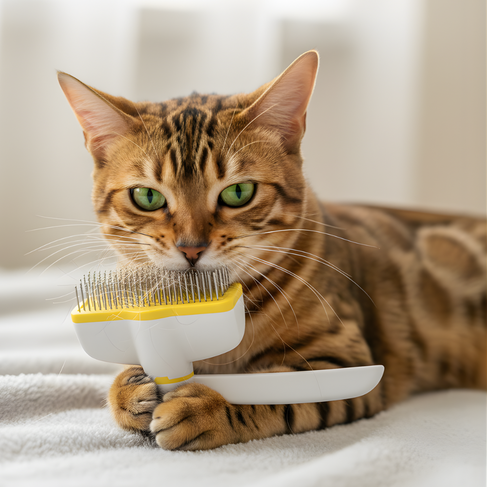 FurEase │ One Click Pet Deshedding Brush Grooming Tool
