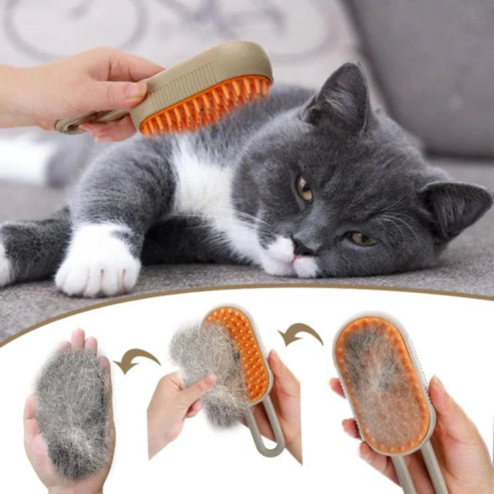 FurEase │ Cat Steam Grooming Brush