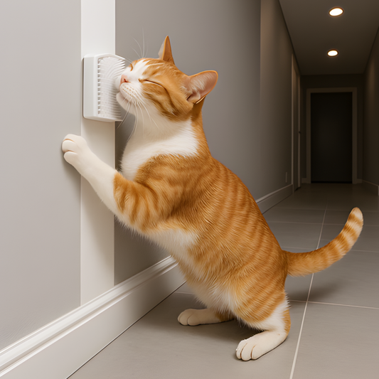 GentleGlide │ Wall Mounted Cat Grooming Brush