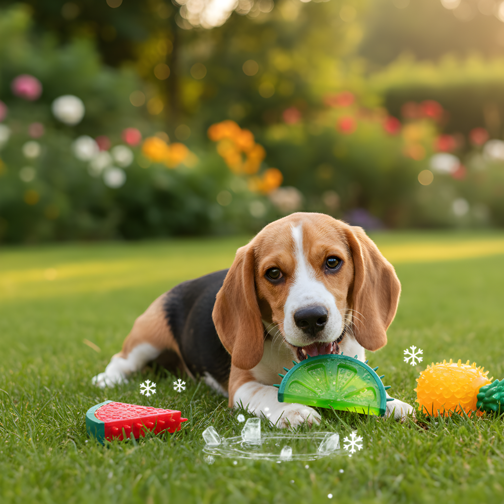 GlacierChew │ Freezable Fruit Dog Chew Toy