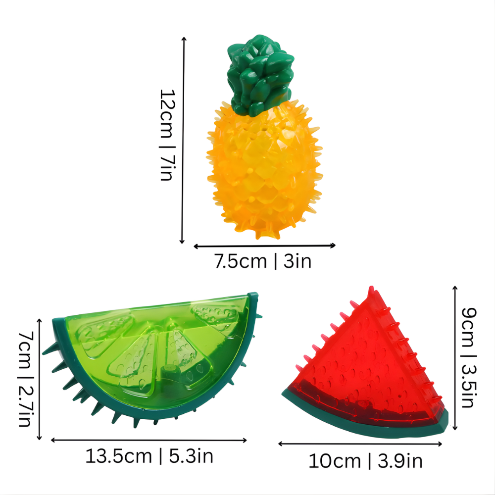 GlacierChew │ Freezable Fruit Dog Chew Toy