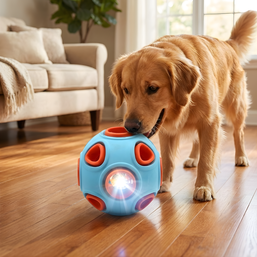 GlowOrbit │ Light Up Interactive Dog Chew Ball