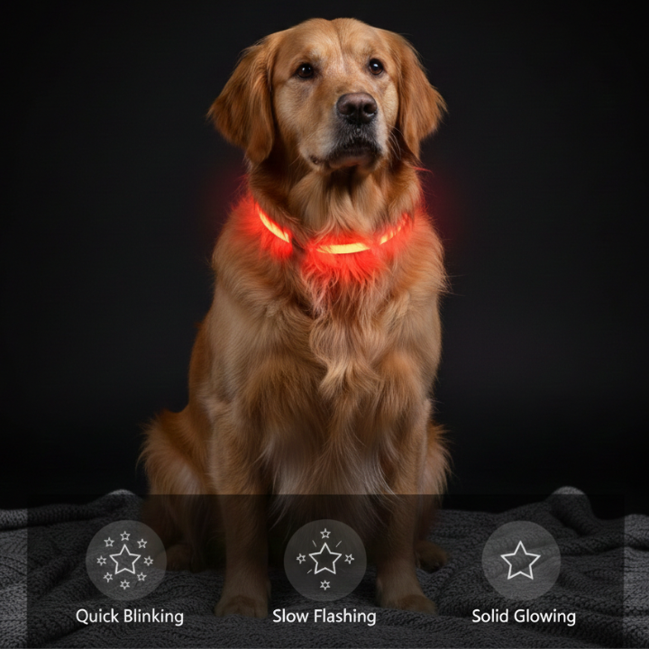 GlowPaw │ LED Light Up Dog Collar for Night Visibility