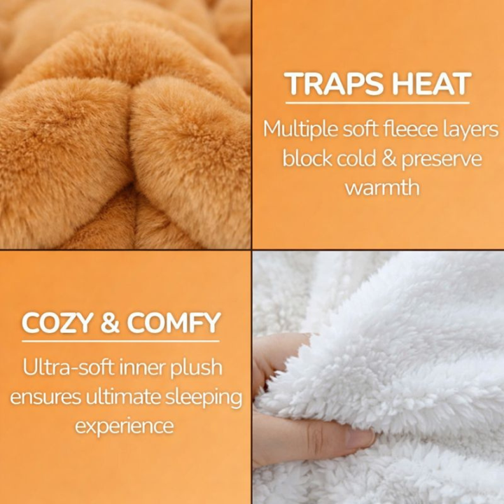 HeartNest │ Plush Cat Sleeping Bag
