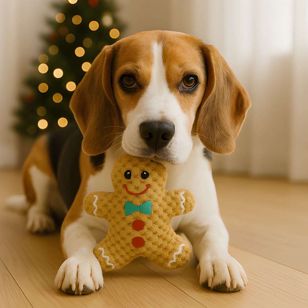 JinglePaws │ Holiday Squeaky Chew & Cuddle Toys