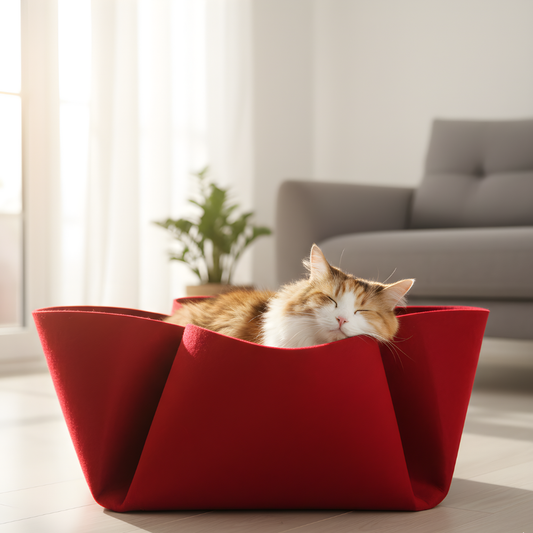 NestlePaws │ Multi Pocket Felt Hideaway for Cats