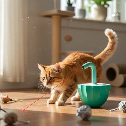 OrbitBeam │ Automatic Rotating Cat Chase Toy
