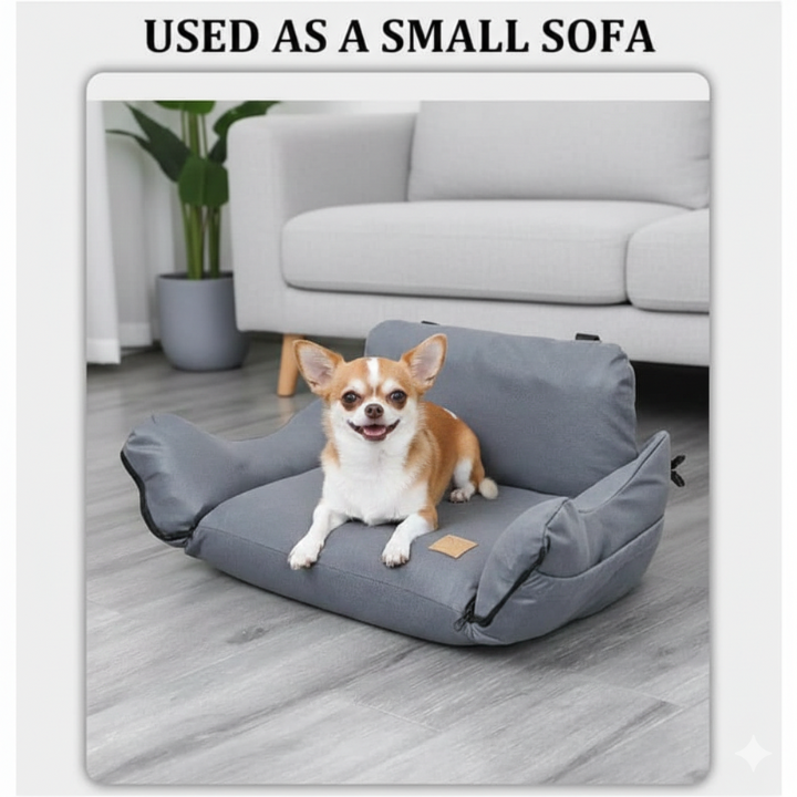 PawLift │ Waterproof Dog Car Seat with Storage Pockets