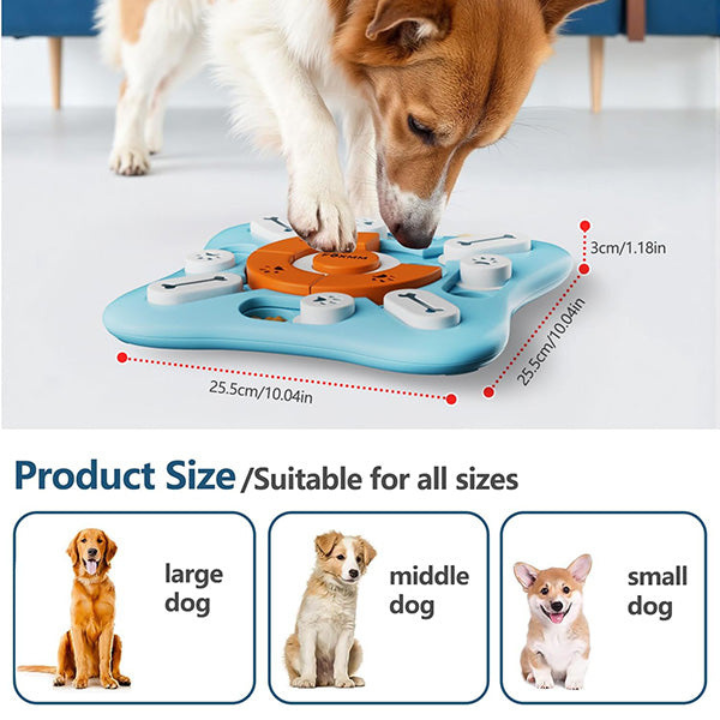 PawLogic │ Interactive Dog Puzzle Toy with Treat Compartments
