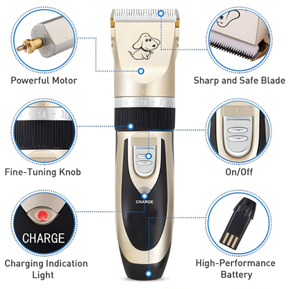 PawTrim │ Quiet Cordless Dog Grooming Hair Clipper